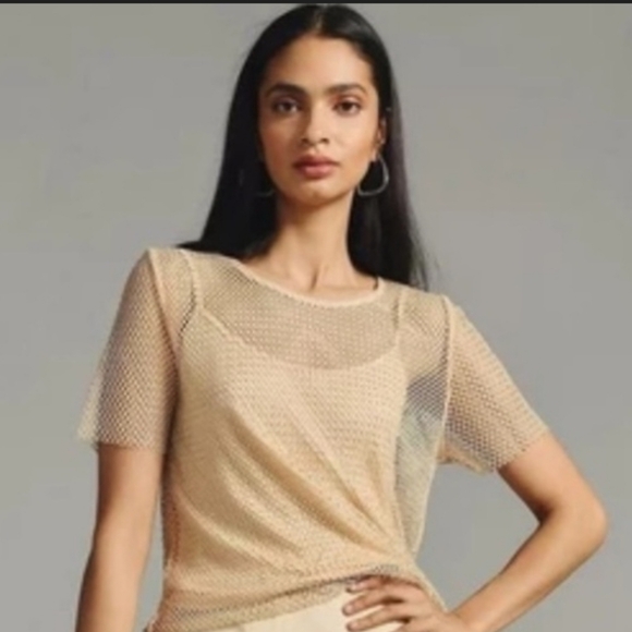 Sunday In Brooklyn Mesh Rhinestone Top - Picture 2 of 12